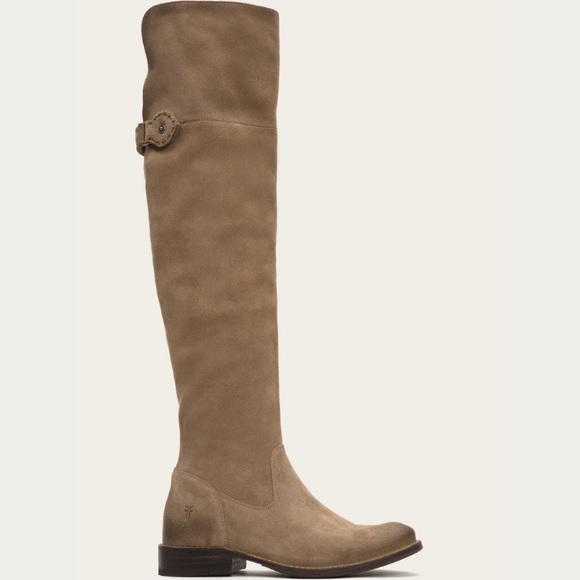 Frye Shirley Over the Knee Ash/Tan Leather Boot - Picture 4 of 16